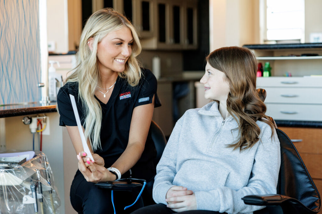 Young girl orthodontic plan